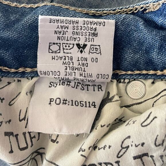 Cowgirl Tuff SZ W29xL33 Festival Trouser Flare Jeans Mid-Rise Stretch Distressed - Picture 13 of 13